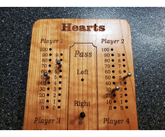 Unique Wood Products Wooden Hearts Game Board with Magnetic Storage