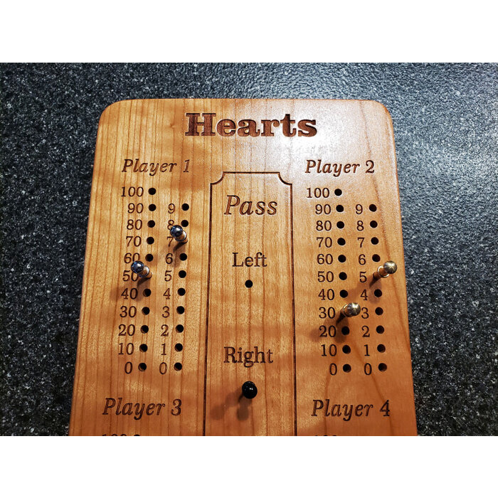 Unique Wood Products Wooden Hearts Game Board with Magnetic Storage