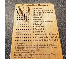 Unique Wood Products Wooden Frustration Rummy Board - 8 Players