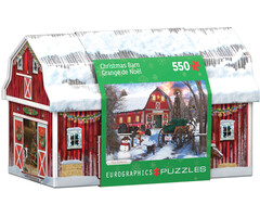 Eurographics 550 pcs - Holiday Farm Christmas Barn Tin