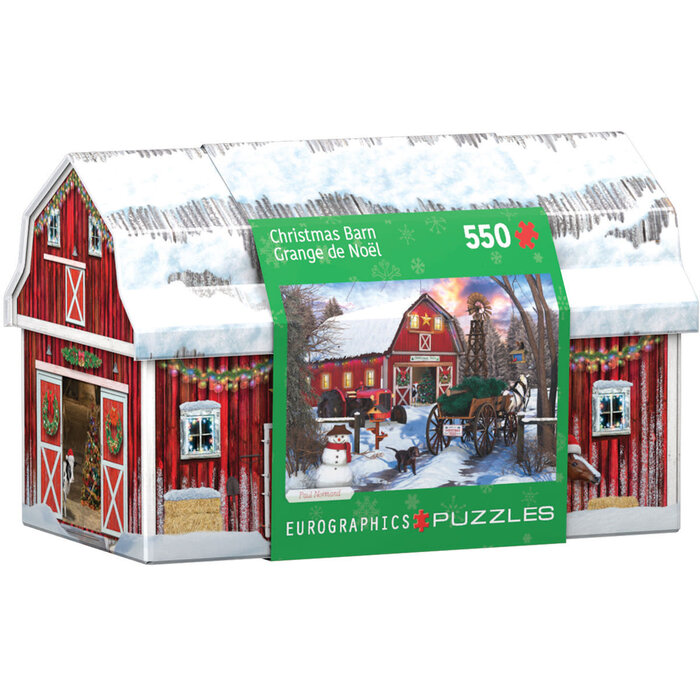 Eurographics 550 pcs - Holiday Farm Christmas Barn Tin