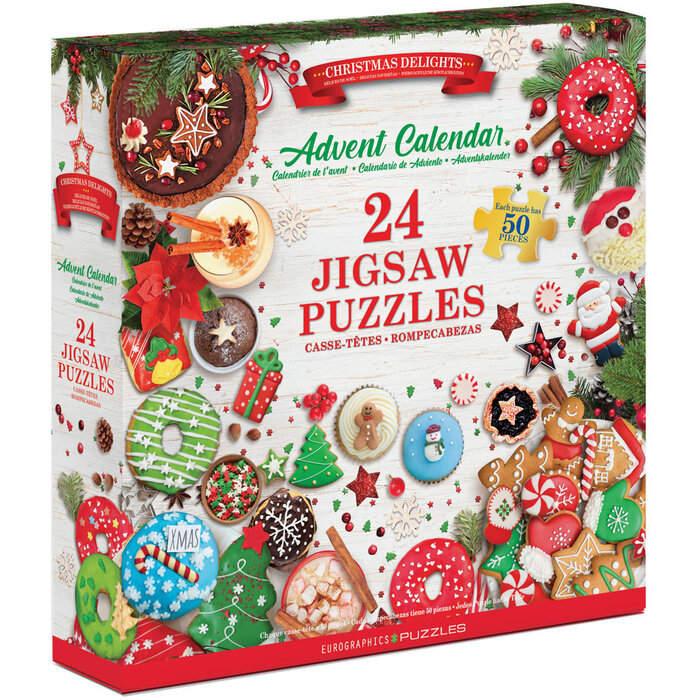 Eurographics 24x50 pcs - Christmas Delights Puzzle Advent Calendar