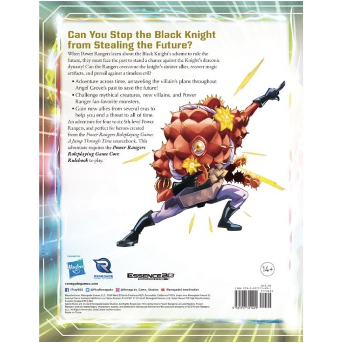 Renegade Game Studios Power Rangers RPG - A Time of Knight Adventure