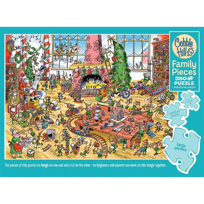 Cobble Hill Puzzles 350 pcs - Elves at Work (Family Puzzle)