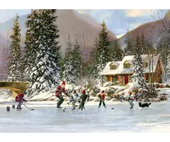 Cobble Hill Puzzles 35 pcs - Hockey Pond (Tray Puzzle)