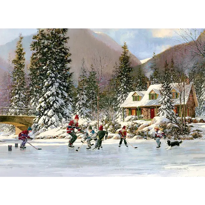 Cobble Hill Puzzles 35 pcs - Hockey Pond (Tray Puzzle)