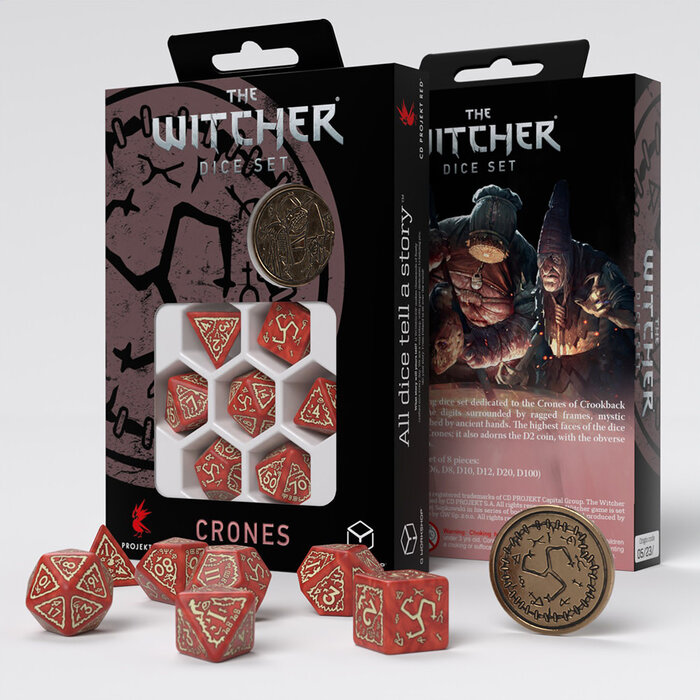 Q-Workshop The Witcher 7-Piece Dice Set with Coin