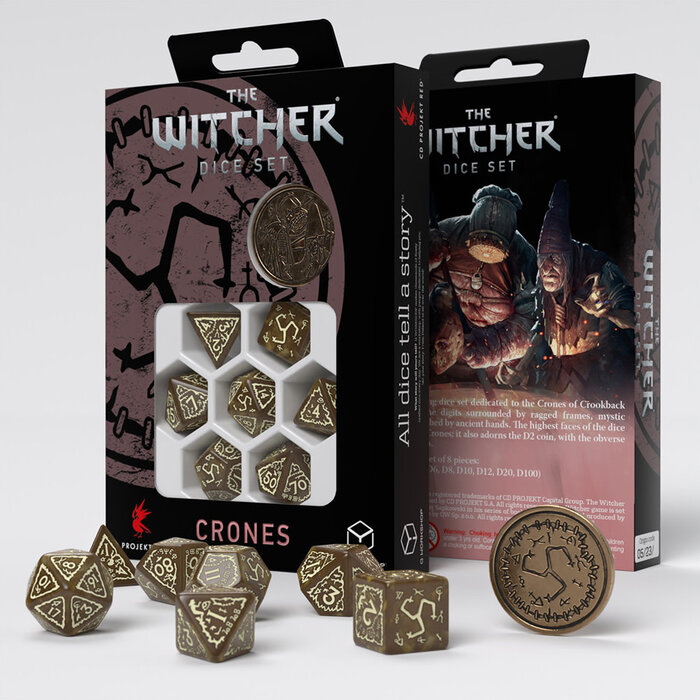 Q-Workshop The Witcher 7-Piece Dice Set with Coin