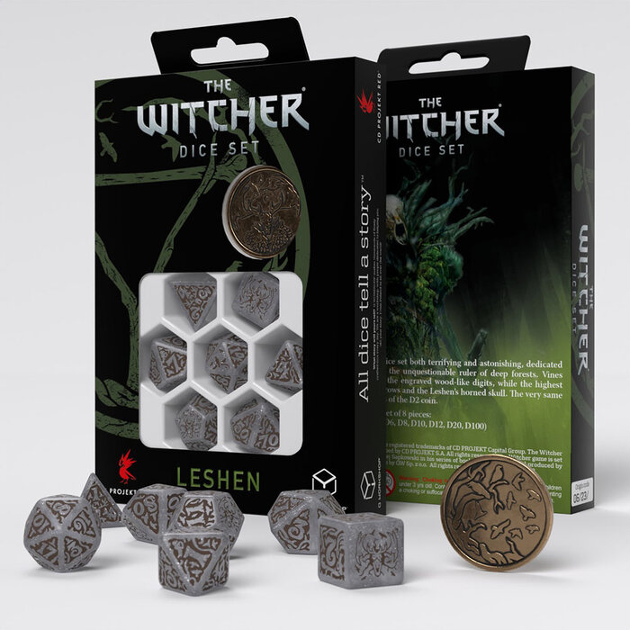 Q-Workshop The Witcher 7-Piece Dice Set with Coin