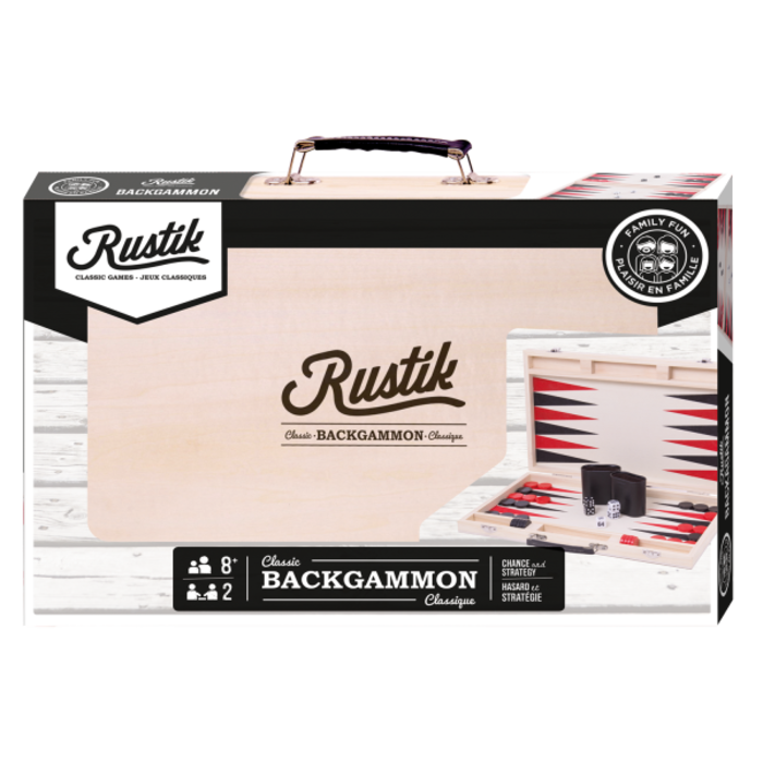 Rustik Deluxe Backgammon in Wooden Case