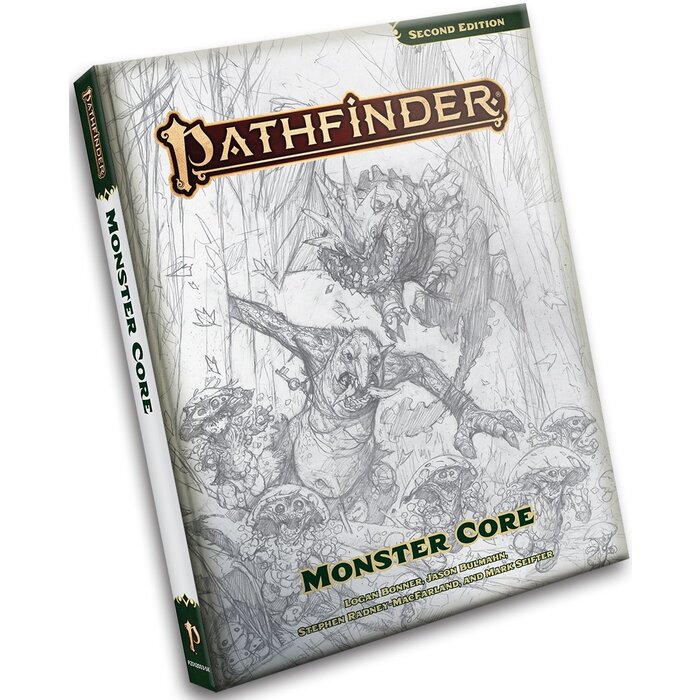 Paizo Publishing Pathfinder RPG 2E Remastered Monster Core Sketch Cover