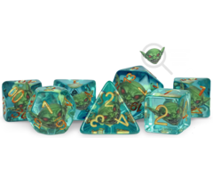 Fanroll 7-Piece RPG Dice Set: Interior Design Pathfinder Goblin