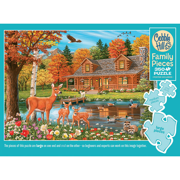 Cobble Hill Puzzles 350 pcs - Cottage Pond (Family Puzzle)