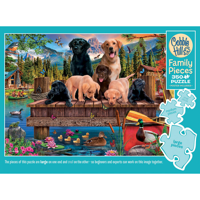 Cobble Hill Puzzles 350 pcs - Pups & Ducks (Family Puzzle)