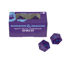 Ultra Pro 2-Piece Heavy Metal RPG Dice Set: Dungeons & Dragons Phandelver Campaign - Royal Purple & Sky Blue