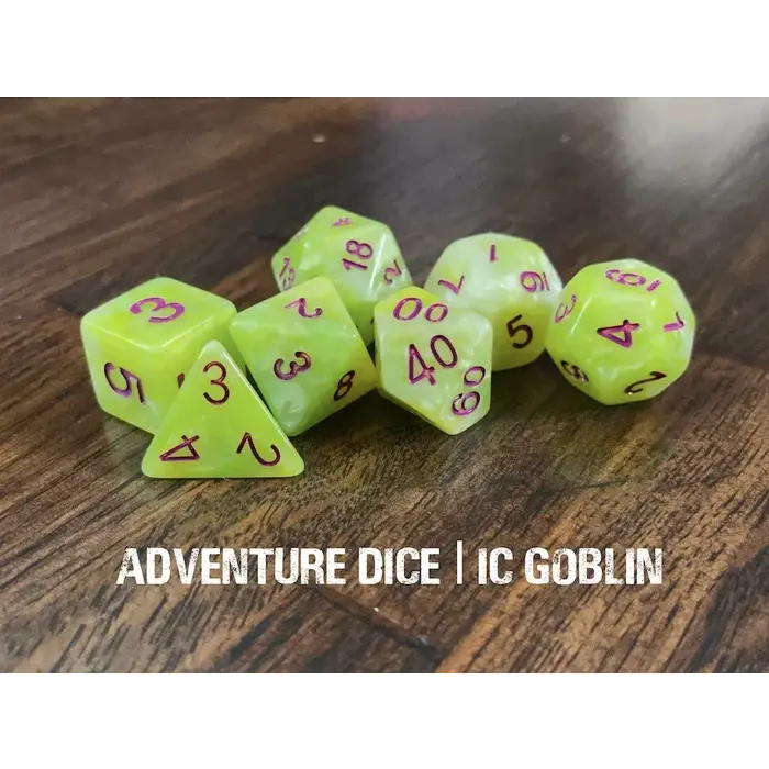 Adventure Dice 7-Piece RPG Dice Set: Creatures IC Goblin