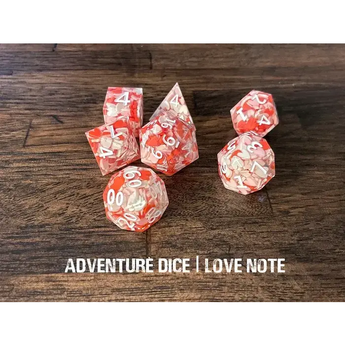 Adventure Dice 7-Piece RPG Premium Sharp Edge Resin Dice Set