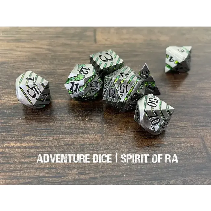 Adventure Dice 7-Piece RPG Premium Metal Dice Set: