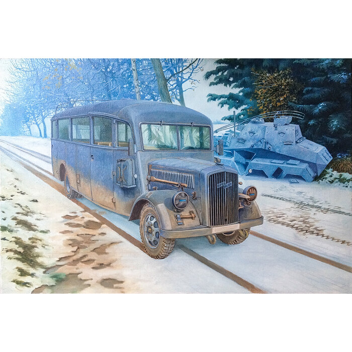 Misc Toys Opel Blitz 3.6 47 Omnibus W39 Ludewig Built Early Model Kit - 1:35 Scale