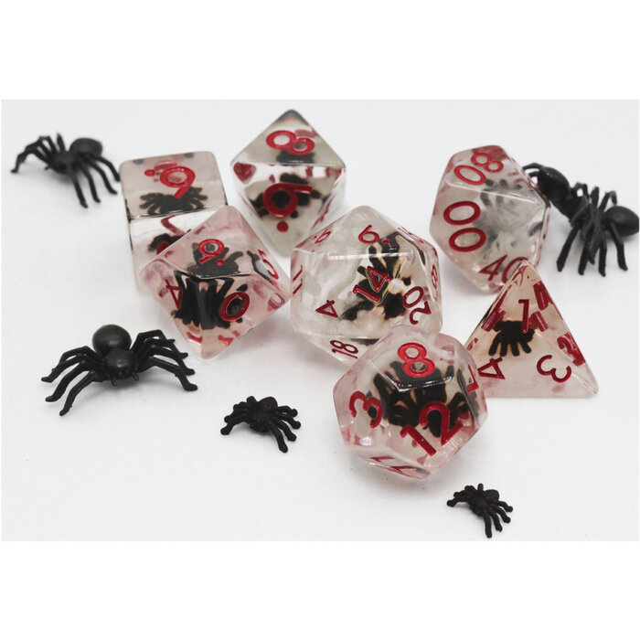Foam Brain Games 7-Piece RPG Dice Set: Interior Design (Spiders)