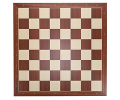 Wood Expressions Chessboard 22" - Mahogany and Sycamore Wooden Chess Board with Algebraic Notation
