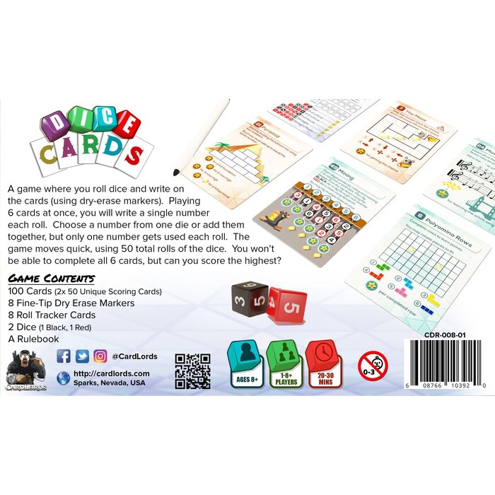 Misc Board Games Dice Cards