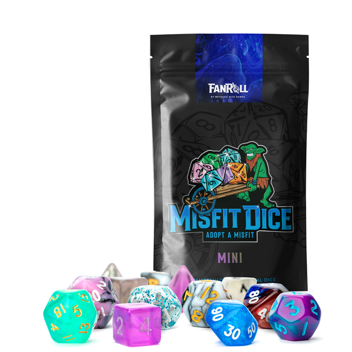 Fanroll Misfit Dice Mystery Bag - 2 Mini 7-Piece RPG Sets