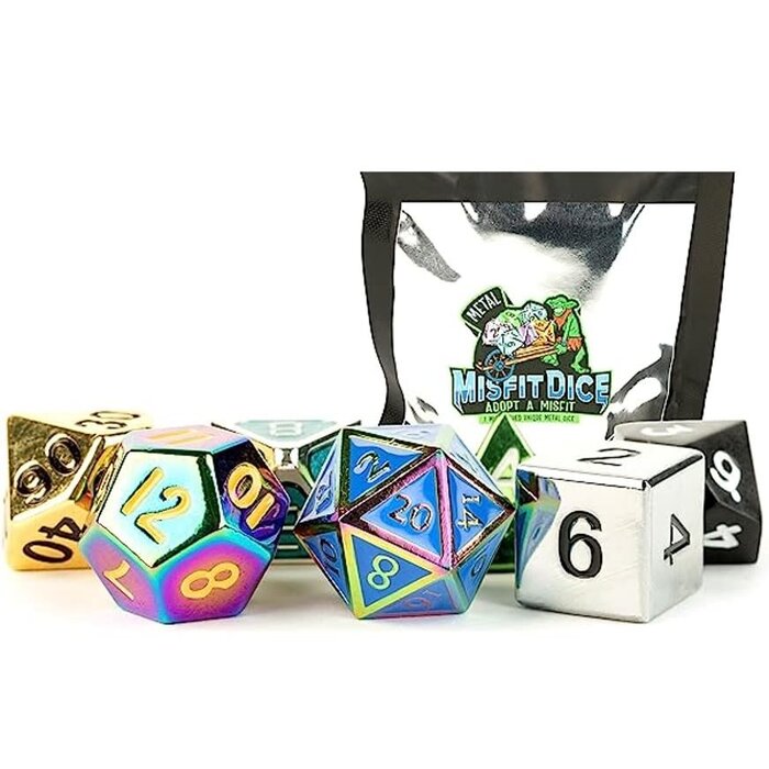 Fanroll Misfit Dice Mystery Bag - Metal 7-Piece RPG Set