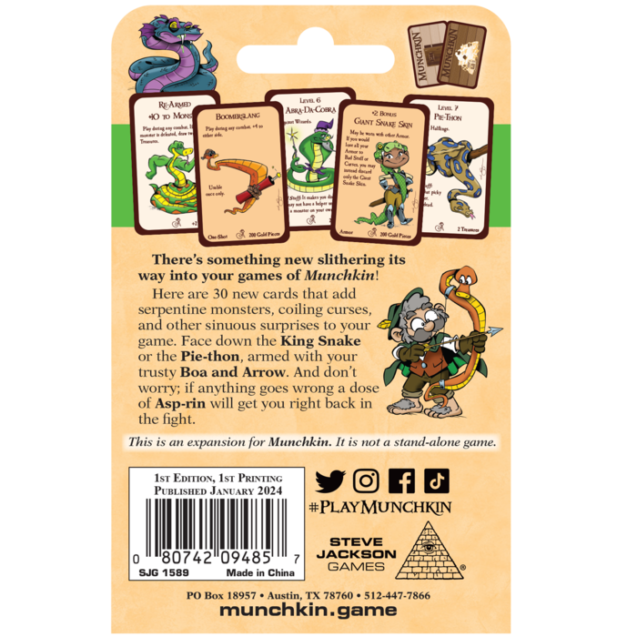 Steve Jackson Games Munchkin Original: Snakes Mini Expansion