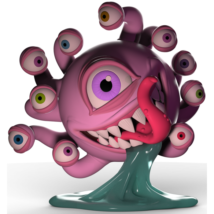 Wizkids/NECA LLC Dungeons & Dragons Resin Beholder - 7" Glow-in-the-Dark