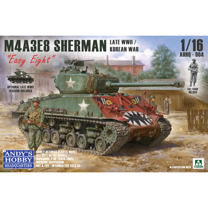 Misc Toys M4A3E8 Sherman Tank Model Kit (1:16 Scale)