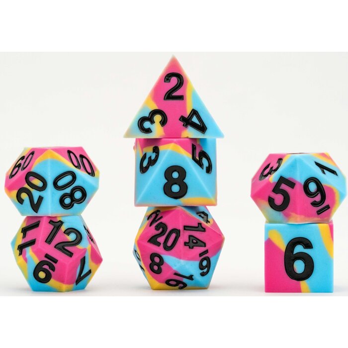 Fanroll 7-Piece RPG Dice Set: Sharp Edge (Pride) -