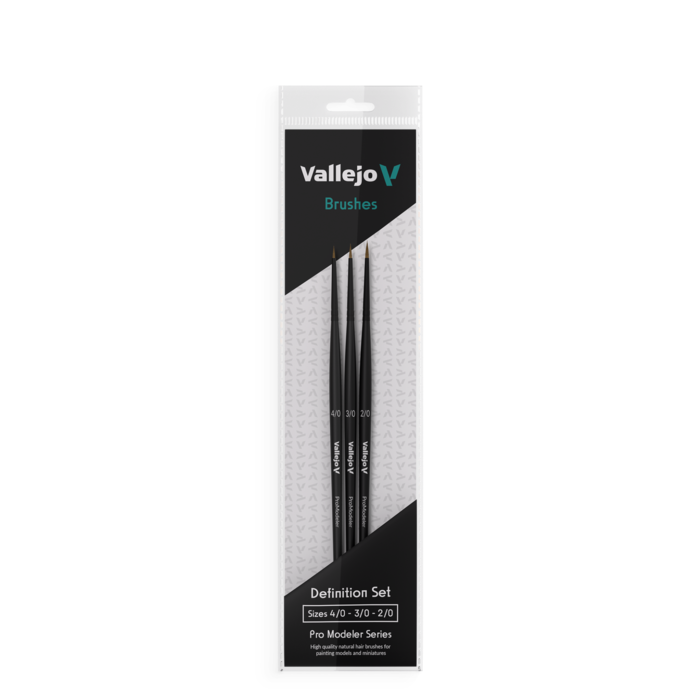 Vallejo Vallejo Brush: Natural Hair Pro Model - Definition Set