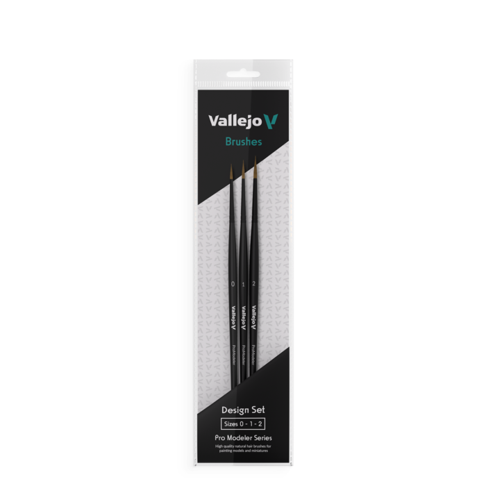 Vallejo Vallejo Brush: Natural Hair Pro Model - Design Set
