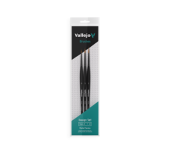 Vallejo Vallejo Brush: Synthetic Hair Detail - Design Set