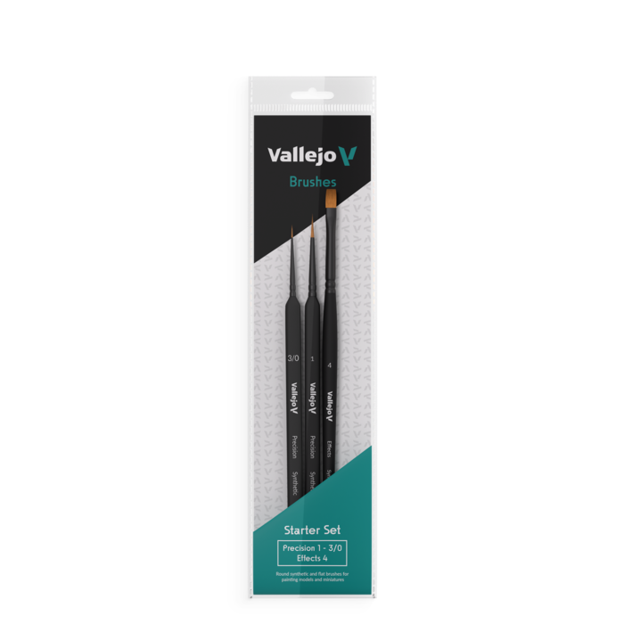 Vallejo Vallejo Brush: Synthetic Hair Precision - Starter Set