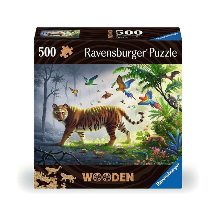 Ravensburger 500 pcs - Wooden: Jungle Tiger