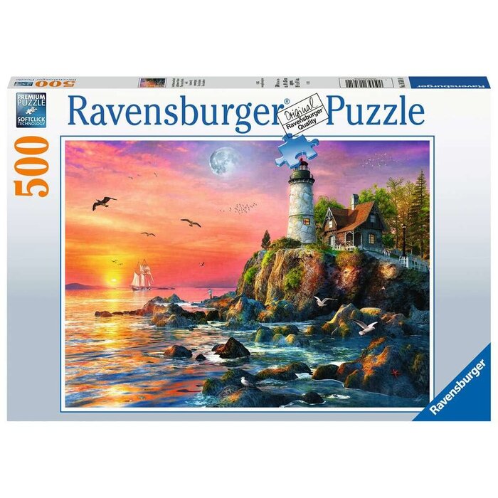 Ravensburger 500 pcs - Lighthouse at Sunset