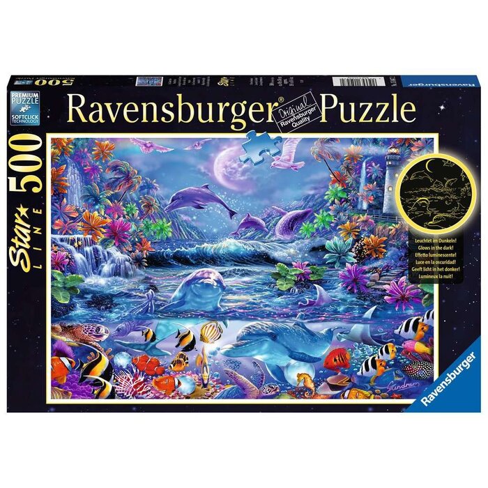 Ravensburger 500 pcs - Glow in the Dark: Magical Moonlight