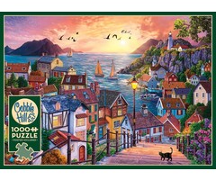 Cobble Hill Puzzles 1000 pcs - Coastal Town at Sunset