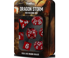 Fanroll 7-Piece RPG Dice Set:  Dragon Storm -