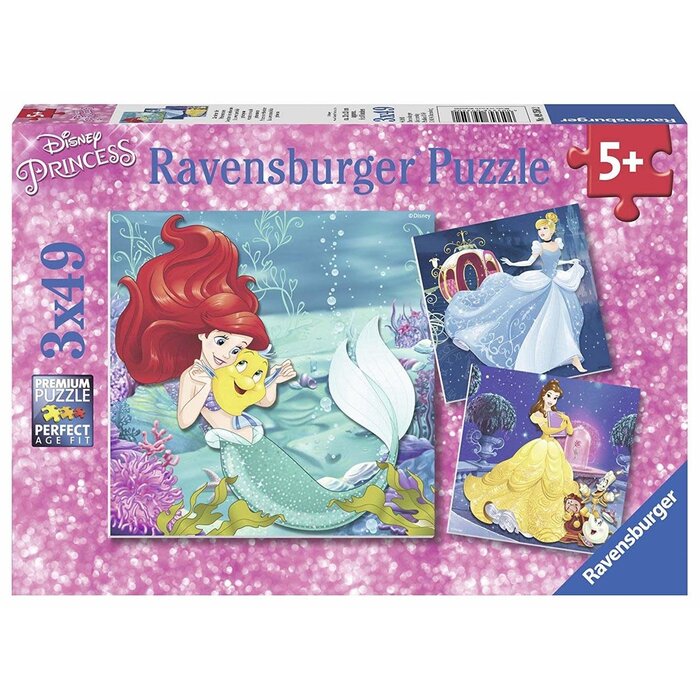 Ravensburger 3x49 pcs - Disney Princess Adventure