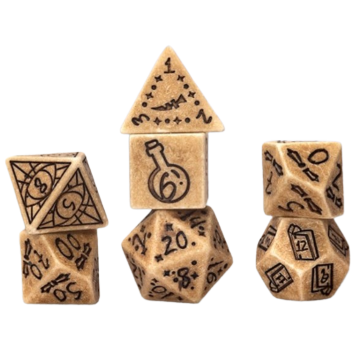 Sirius Dice 7-Piece RPG Dice Set: Illusory Stone -