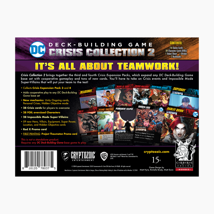Cryptozoic DC Comics Deck Building Game: Crisis Collection 2