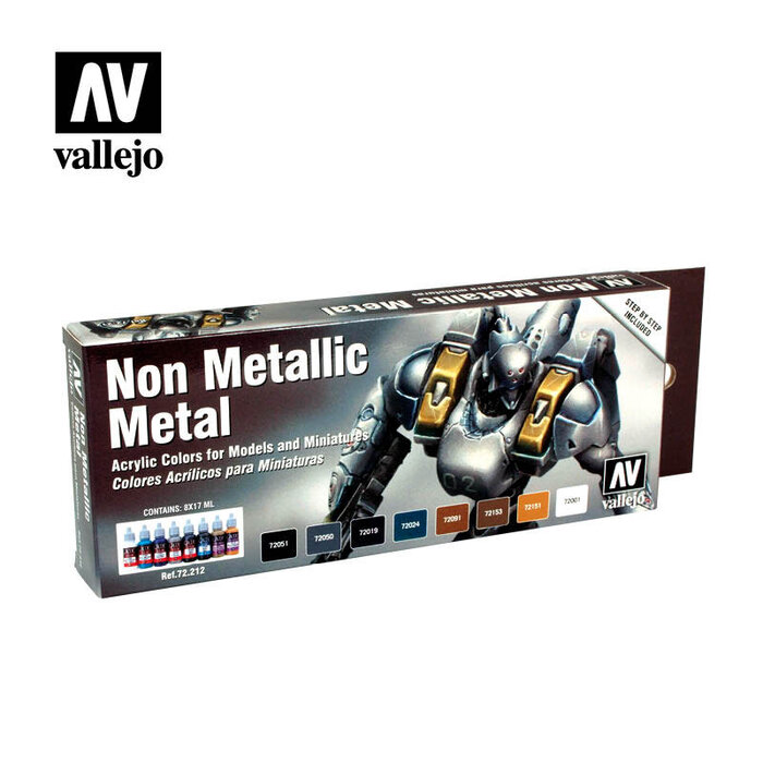 Vallejo Non-Metallic Metal 8 Piece Paint Set