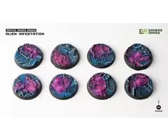 Gamers Grass Gamers Grass Battle Ready Bases - Alien Infestation 32mm