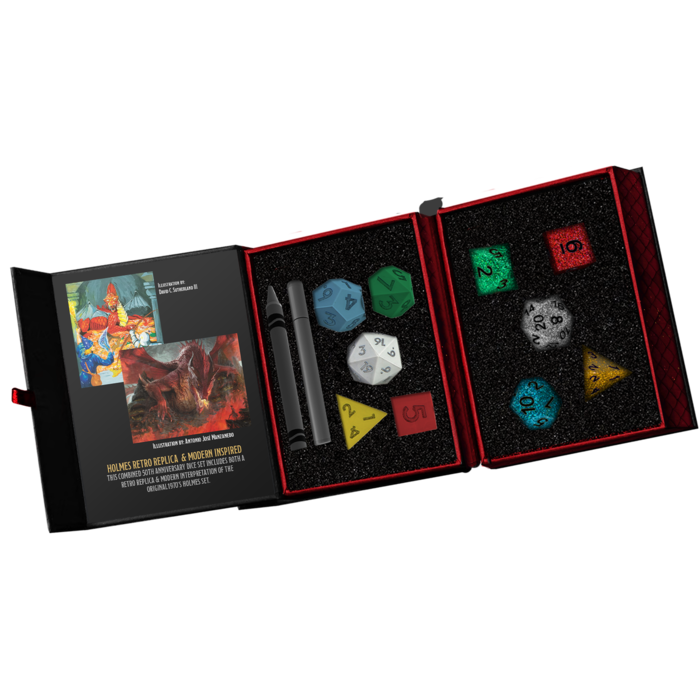 Fanroll Dungeons & Dragons 50th Anniversary Holmes Retro & Modern Inspired Dice Sets