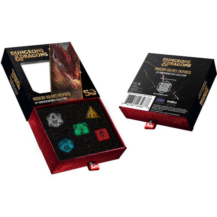 Fanroll Dungeons & Dragons 50th Anniversary Holmes Modern Inspired Dice Set
