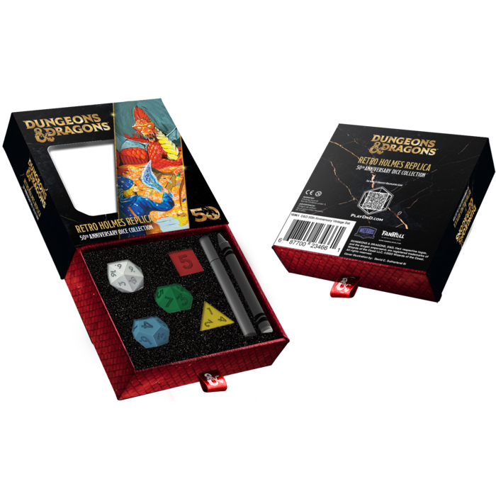 Fanroll Dungeons & Dragons 50th Anniversary Holmes Retro Inspired Dice Set