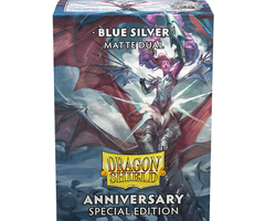 Arcane Tinmen Sleeves - 63x88mm - Dragon Shield - 100/pk - Dual Matte - Cobalt & Silver